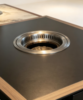 Table de barbecue coréen en acier inoxydable auto-purifiante sans fumée Ji Lu pour la restauration (vente en gros)