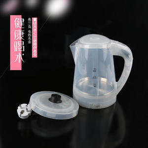 Frank Electric Kettle 1L Transparent PP Plastic Automatic Shut <b>Off</b> Portable For Dorm Office Use - Product Image 3