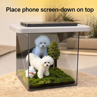 Boîte de présentation transparente en acrylique 3D pour projection holographique numérique de photos d'animaux de compagnie, souvenir commémoratif moderne, 165g, personnalisable, vente en gros