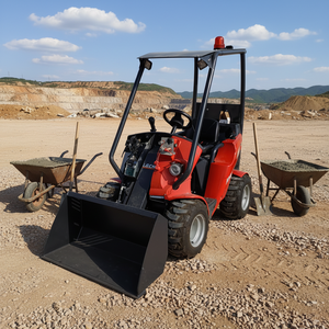 Chargeurs sur pneus miniatures chinois HAIJU à vendre, capacité de levage 500 kg, poids total 700 kg, chargeur sur pneus de Chine pour la ferme et les pâturages - Product Image 1