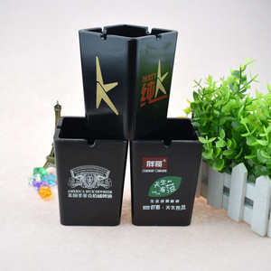 Regali promozionali Bar ristorante Logo personalizzato di grandi dimensioni in plastica sigari portacenere personalizzato melamina posacenere - Product Image 2