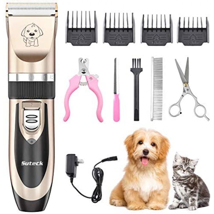 Машинка для стрижки собак с низким уровнем шума, профессиональная аккумуляторная беспроводная электрическая бритва для домашних животных, инструменты для ухода за питомцами
