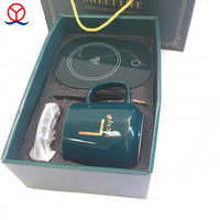 Ensemble de tasses à café en céramique de luxe personnalisées avec insert en soie boîte à tiroir cadeau d'expédition en carton