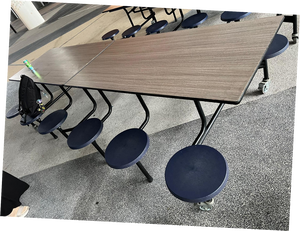 Modern 10-Seat <b>Folding</b> Fast Food Unit School <b>Dining</b> <b>Table</b> Lunchroom Cafeteria Restaurant Furniture Hotels Warehouses Halls TD-35 - Product Image 1