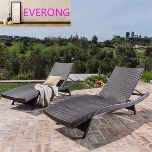 Chaise longue pliante moderne en rotin pour extérieur <span class=keywords><strong>avec</strong></span> <span class=keywords><strong>coussin</strong></span>, idéale pour la détente à la plage, au bord <span class=keywords><strong>de</strong></span> la piscine, dans les bains thermaux, les cours, les hôtels et les jardins - Product Image 3
