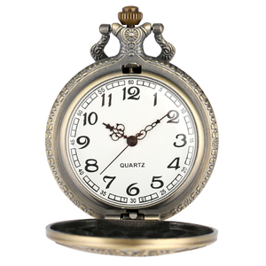Montre de poche à quartz steampunk avec chaîne, collier médaillon vintage en bronze sur le thème de Game of Thrones, lion <span class=keywords><strong>Lannister</strong></span>, cadeau pour homme - Product Image 6