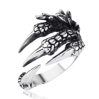 Bague griffe de dragon rétro punk, ajustable, style gothique punk, tentacule hip-hop, pour doigt d'honneur, bijoux pour femmes et hommes