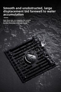 Sifone per doccia grigio anti-odore per bagno, universale, di grandi dimensioni, per il trasferimento del tubo di <span class=keywords><strong>scarico</strong></span> - Product Image 3