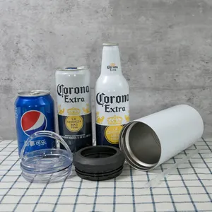 16 oz 4In1 magro dritto può raffreddare doppia parete sublimazione 304 in acciaio inox bicchiere vuoto per bottiglia di birra può raffreddare