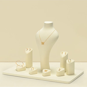 FANXI Custom Made bianco bracciale anello orecchini gioielli manichino busto Stand gioielli gioielli professionali espositore per negozio - Product Image 1