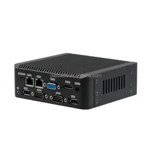 Hot Selling DC12-19V 60W Dual Lan 6*Com Nano Computer J4125/J4105 Industrial Fanless Mini PC Computer for Cloud Terminal