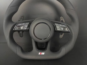 พวงมาลัยสปอร์ตหนังแบบมีรูสำหรับ A4รถ Audi A3 A5 A7 Q3 Q5 Q7 rs tt พร้อมตัวเปลี่ยนเกียร์แบบพาย - Product Image 4