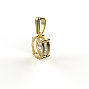 Colgante solitario de diamante cultivado en laboratorio chapado en oro personalizado hecho a mano para mujer, joyería fina a granel, precio razonable - Product Image 3