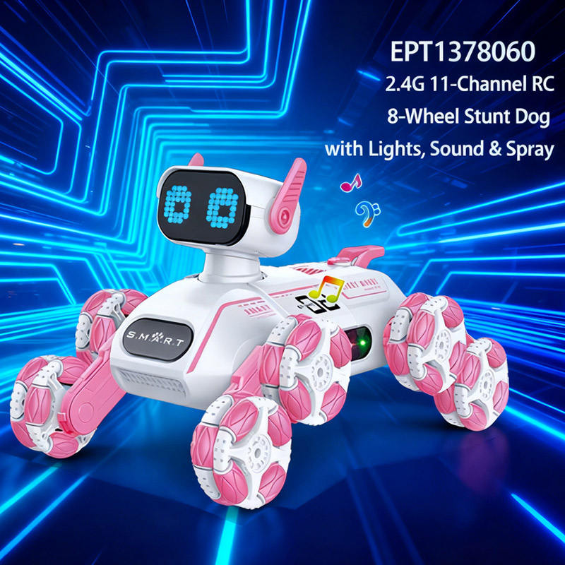 EPT1378060-2.4G 11-Channel RC 8-Wheel Stunt Dog (36pcs/ctn)