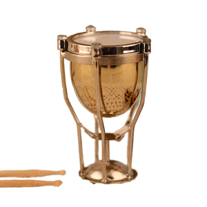 소형 드럼 키트 전자 키보드 악기 스피커 구리 및 목재 모형 인형 가구 장면 축제 선물 - Product Image 4