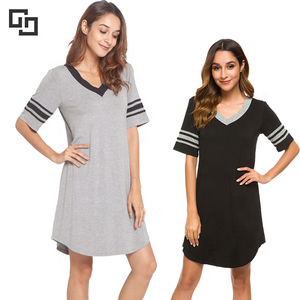 Abito <span class=keywords><strong>da</strong></span> <span class=keywords><strong>notte</strong></span> morbido <span class=keywords><strong>per</strong></span> ragazze camicia <span class=keywords><strong>da</strong></span> <span class=keywords><strong>notte</strong></span> a manica corta <span class=keywords><strong>camicie</strong></span> <span class=keywords><strong>da</strong></span> <span class=keywords><strong>notte</strong></span> in bambù <span class=keywords><strong>da</strong></span> donna - Product Image 1