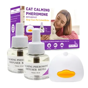 Difusor calmante para gatos para aliviar eficazmente la ansiedad, el estrés, el alivio de la ansiedad de los gatos, Kit difusor 2 en 1