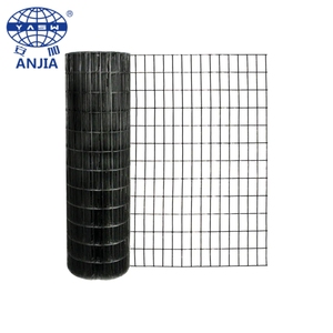 <span class=keywords><strong>Clôture</strong></span> en fil de fer soudé revêtu de PVC et de vinyle noir, 36 pouces x 50 pieds, protection de bordure de jardin pour cour - Product Image 1