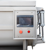 Machine à mélanger la viande sous vide commerciale en acier inoxydable 380V 5.15-14.7KW 350-1200L BATCH 230-840KG, machine à mélanger les saucisses