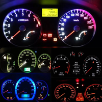 Ampoules LED de voiture T5 3030 3SMD Ampoules LED de tableau de bord de voiture Ampoules latérales de tableau de bord Lampe de tableau de bord 12V Blanc Bleu glacé Rouge Vert Rose