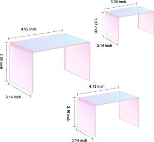 CAIYA-Estante de Exhibición Acrílico para Cupcakes, <span class=keywords><strong>Amiibo</strong></span> para Funko, Figuras POP, Organizador de Colonia de Perfume, 2 Juegos - Product Image 2