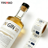Étiquette personnalisée pour bouteille d'alcool (Whisky, Tequila, Gin) – Autocollant avec logo, dorure à chaud et UV en rouleau