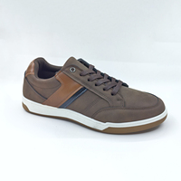 Chaussures décontractées pour hommes en cuir PU marron à lacets élégantes et confortables pour un usage quotidien