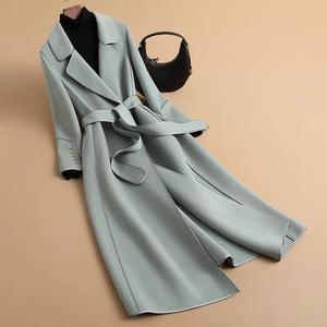 معطف طويل من الصوف والخليطات للشتاء والخريف، ملابس نسائية، كارديجان، بليزر للسيدات - Product Image 4