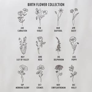 Moda 18K chapado en oro de acero inoxidable impermeable joyería de flores de <span class=keywords><strong>nacimiento</strong></span> 12 meses collar con colgante de flor de <span class=keywords><strong>nacimiento</strong></span> - Product Image 5