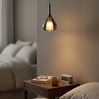 Lustres et lampes suspendues en verre d'Europe du Nord, lampe dorée à LED, lustre moderne