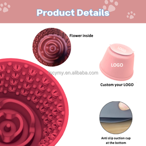 Mangeoire lente pour chien de qualité alimentaire fleur de silicone petit tapis à lécher pour animal de compagnie <span class=keywords><strong>Lickimat</strong></span> avec aspiration - Product Image 4