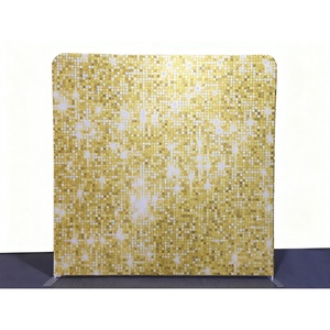 Toile de fond de photomaton en tissu tendu de haute qualité, personnalisable avec logo et image, pour accessoires d'affichage en gros - Product Image 5