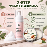 Kit de Préparation Professionnel pour Manucure Qualité Salon : Préparation Cutanée Avant Vernis Gel, Huile d'Amande, Vitamine E, Mousse Magique, Cire à Cuticules pour Ongles