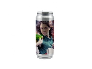 Verre d'eau pour le Sport, Sublimation de voyage 12oz, en acier inoxydable, tasse d'argent avec paille BCAN17S - Product Image 4