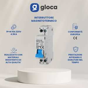 Disjoncteur miniature JX30-32 1P+N 16A 220V 4.5kA C16 à montage modulaire pour usage domestique - Product Image 2