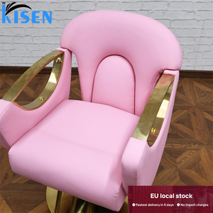 Chaise de Salon de Coiffure Kisen Europe en Stock, Chaise Hydraulique de Qualité Supérieure pour Femmes, Idéale pour Barbiers et Salons de Beauté - Product Image 6