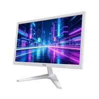 Moniteur LED de bureau haute définition 19 20 21,5 23 23,8 24 pouces couleur blanche, moniteur PC plat, vente en gros