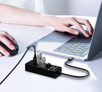 USB de alta velocidad/tipo C 4 puertos USB 3,0 Multi HUB Splitter Expansión para PC de escritorio Adaptador de computadora portátil USB HUB