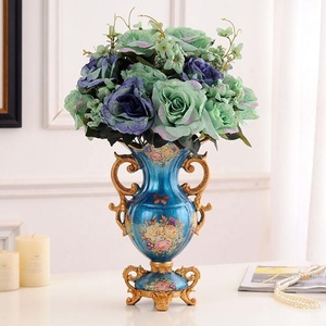 Vaso di <span class=keywords><strong>Fiori</strong></span> <span class=keywords><strong>in</strong></span> <span class=keywords><strong>Resina</strong></span> di Grande Dimensione Stile Europeo Retrò di Lusso <span class=keywords><strong>per</strong></span> Arredamento Soggiorno - Product Image 5