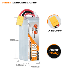<span class=keywords><strong>Batterie</strong></span> LiPo RC GNB GAONENG HV 8000mAh 6S 22.8V 70C avec connecteur XT90 pour voiture RC, drone, bateau RC, pack souple - Product Image 3