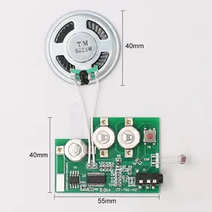Sensore di luce modulo di registrazione AUX chip audio scarica il suono dal PC o dal telefono per le carte
