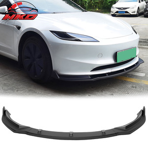 เหมาะสำหรับ Tesla Model 3 ปี 2024-2026 ชุดแต่งกันชนหน้าสไตล์ IKON สีดำด้าน - Product Image 1