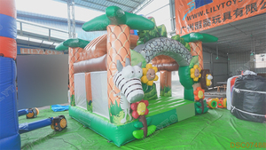 Lilytoys Château Gonflable Personnalisé Jungle Animaux Maison de Rebond Gonflable <span class=keywords><strong>pour</strong></span> Enfants <span class=keywords><strong>pour</strong></span> l'Extérieur - Product Image 2