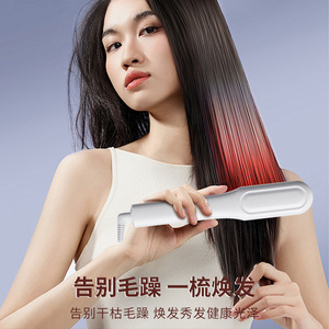 หวีหนีบผมไอน้ำพร้อมเคลือบไทเทเนียมประจุลบสำหรับผมทุกประเภทแบบพกพาแบบมีสาย 220V - Product Image 4