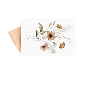 Blank Floral Greeting Cards Rectangle Paper <b>Matte</b> <b>Varnish</b> Elegant Design Birthday Gift Customized - Product Image 1