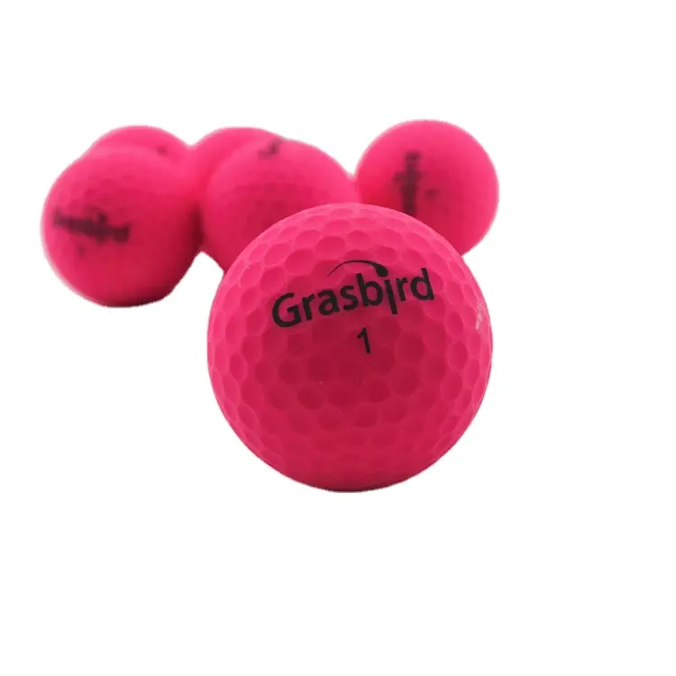 कारखाने प्रत्यक्ष बिक्री उच्च गुणवत्ता कस्टम लोगो गुलाबी मैट गोल्फ बॉल