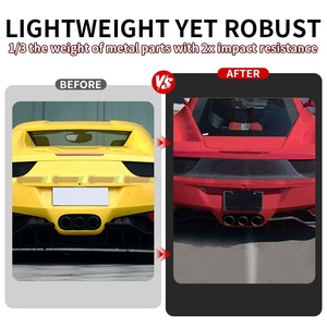 Decoración de Parachoques Trasero de Fibra de Carbono Seca de Buena Calidad, Estilo OEM, para Ferrari 458 - Product Image 2