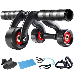 Rouleau d'exercice abdominal à trois roues pour hommes et femmes – Réduit la graisse du ventre, renforce les muscles <span class=keywords><strong>abdominaux</strong></span>, fitness - Product Image 4