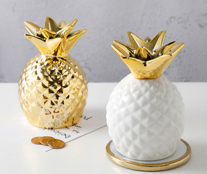 <span class=keywords><strong>Deko</strong></span> decorativo alta decoración del <span class=keywords><strong>hogar</strong></span> arte de cerámica y artesanía piña Banco de Ahorro accesorios para el <span class=keywords><strong>hogar</strong></span> Decoración - Product Image 2