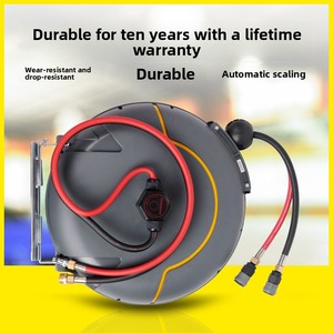 Carrete de manguera de doble tubo para lavado y detallado de coches, con sistema de espuma, pistola de agua de alta presión y vaporizador todo en uno - Product Image 2